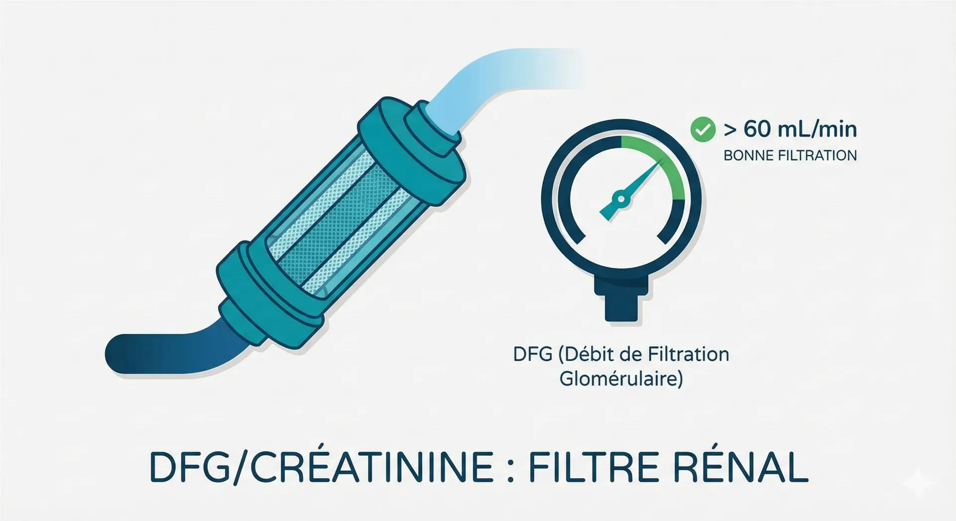 DFG/Créatinine : Filtre rénal